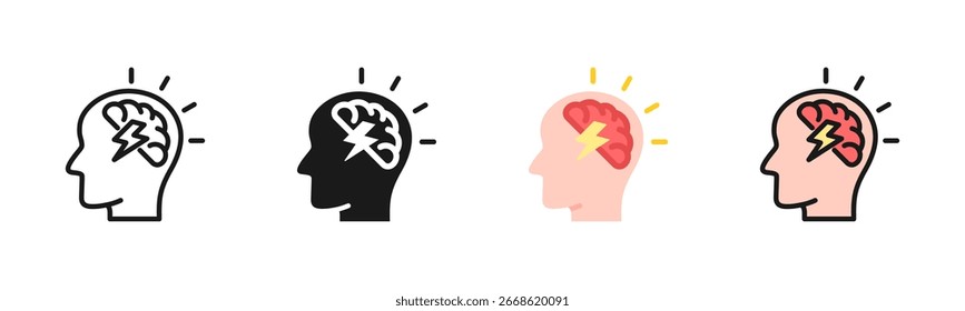 Paquete de iconos de ansiedad en múltiples estilos