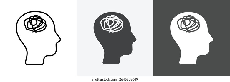 Conjunto de iconos de ansiedad Arte vectorial