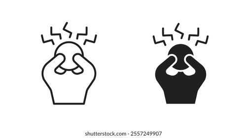 Anxiety Icon set. vector illustration set