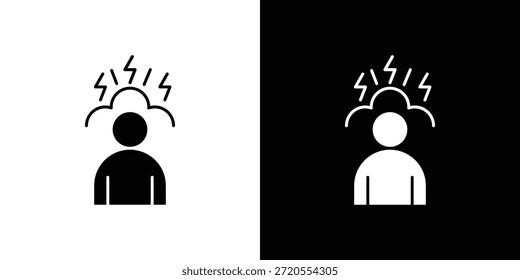 Anxiety icon. Simple high quality pictogram. Modern solid style
