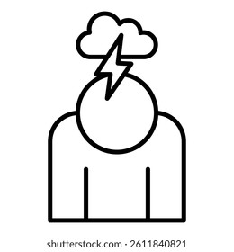 Anxiety icon Simple outline vector logo