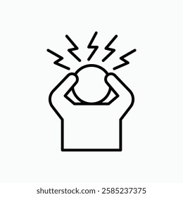 Anxiety icon. simple vector icon