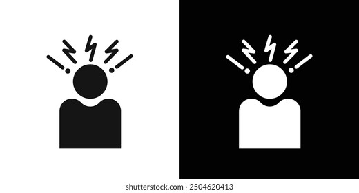 Anxiety icon Symbol mark in filled style