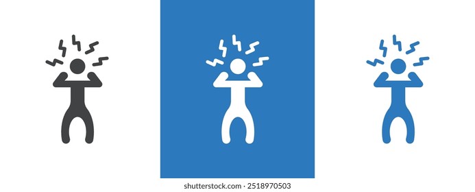 Anxiety icon thin line illustration