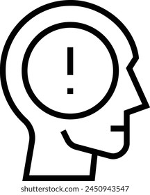 anxiety icon. Thin linear style design isolated on white background