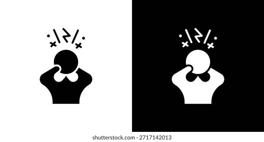 Anxiety icon vector design element vector eps 10