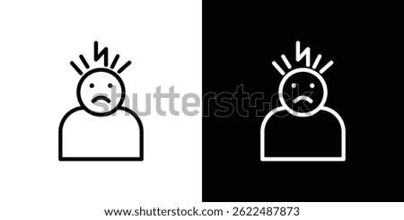 Anxiety icon vector illustration EPS