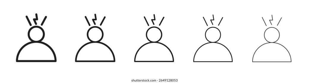 Anxiety icon vector illustration isolated