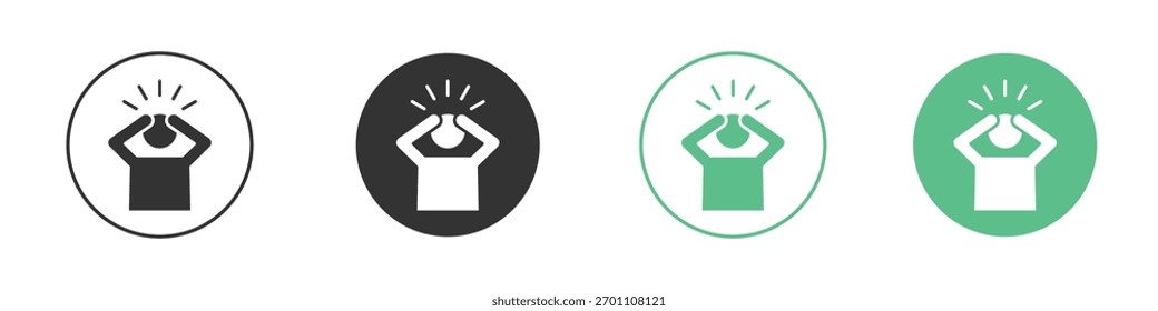 Pictograma de vetor de ícone de ansiedade para elementos de interface de UIx