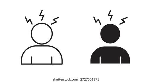 Ícone de ansiedade para web e app. ilustração vetorial eps
