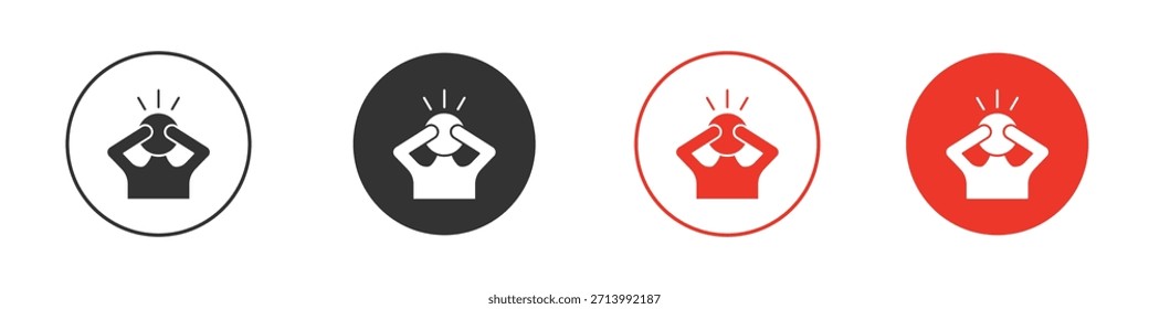 Anxiety icon. web vector design