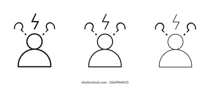 Anxiety icon for Website or Apps Elements, Logo. Pixel vector graphics