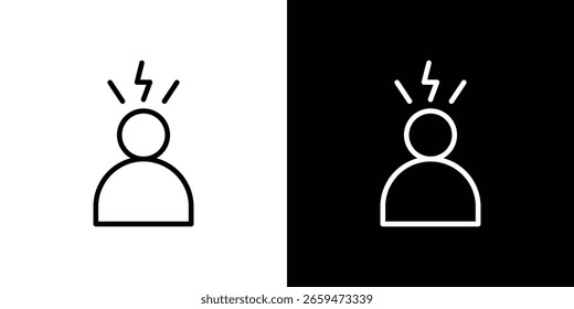 Angst-Symbol für Website, Vektor-Design-Vorlage eleganten Stil