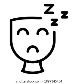 Anxiety jet lag icon. Outline Anxiety jet lag vector icon for web design isolated on white background
