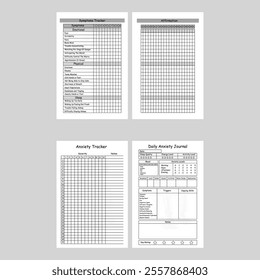 Anxiety Journal or planner logbook or notebook