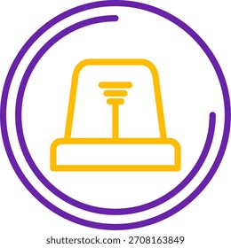 Línea de ansiedad Diseño de icono de Vector de dos colores
