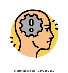 anxiety management mental health color icon vector. anxiety management mental health sign. isolated symbol illustration