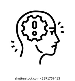 anxiety management mental health line icon vector. anxiety management mental health sign. isolated contour symbol black illustration