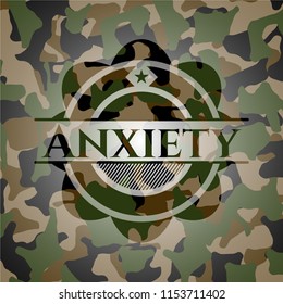 Anxiety on camo texture