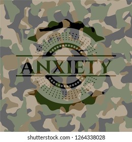 Anxiety on camo texture