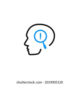 Anxiety panic problem icon vector