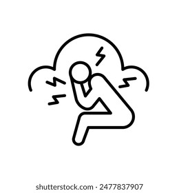 Anxiety Relief Icon Ideal for Mental Health and Wellness Designs