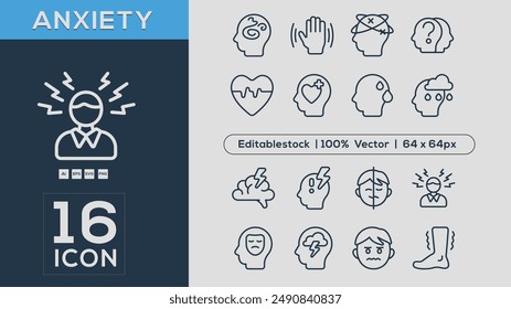 A Anxiety Relief Icon Set