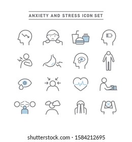 ANXIETY AND STRESS ICON SET