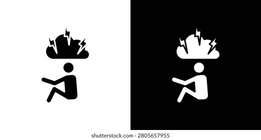 Anxiety stress icon vector