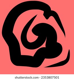 Anxiety symbol on a red background