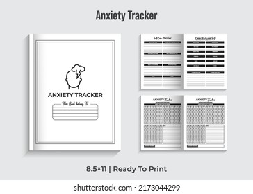 Anxiety Tracker Log Book. Anxiety Tracker NoteBook