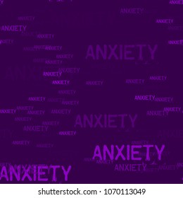 Anxiety typography pattern. Typography only series. Minimal graphics