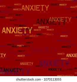 Anxiety typography pattern. Typography only series. Minimal graphics