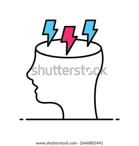 Anxiety Vector Filled outline illustration style icon. EPS 10 file
