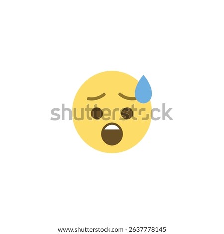 Anxious Face Emoticon Vector Set