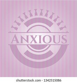 Anxious pink emblem