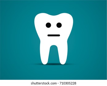 anxious tooth vector drawing