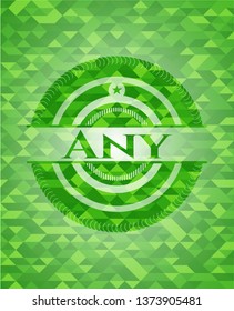 Any green emblem. Mosaic background
