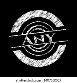 Any on chalkboard. Vector Illustration. Detailed.