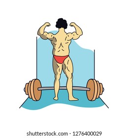Any Pose Bodybuilder Illustration