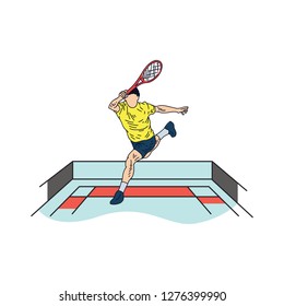 Any Pose Tennis Illustration
