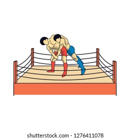 Any Pose Wrestling Art Illustration