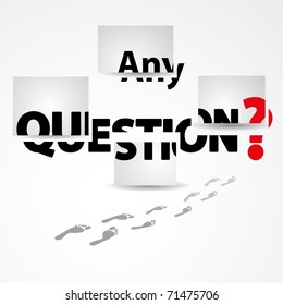 Any questions  vector illustration
