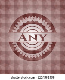 Any red emblem with geometric pattern background. Seamless.