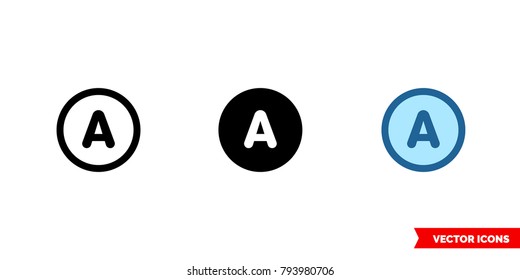 Any solvent icon of 3 types: color, black and white, outline. Isolated vector sign symbol.