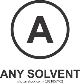 ANY SOLVENT ICON, SIGN AND SYMBOL