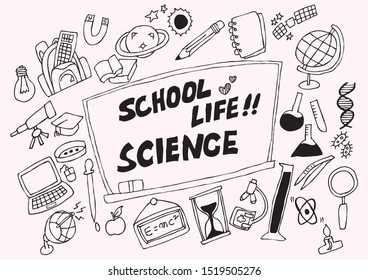 Any of various props necessary to express a science class.
vector illustration