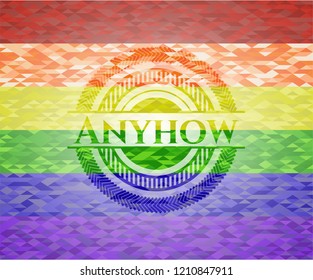 Anyhow lgbt colors emblem 