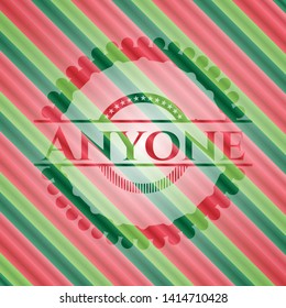 Anyone christmas emblem background. Vector Illustration. Detailed.