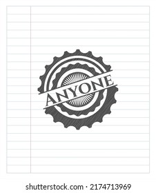 Anyone penciled. Vector Illustration. Detailed. 